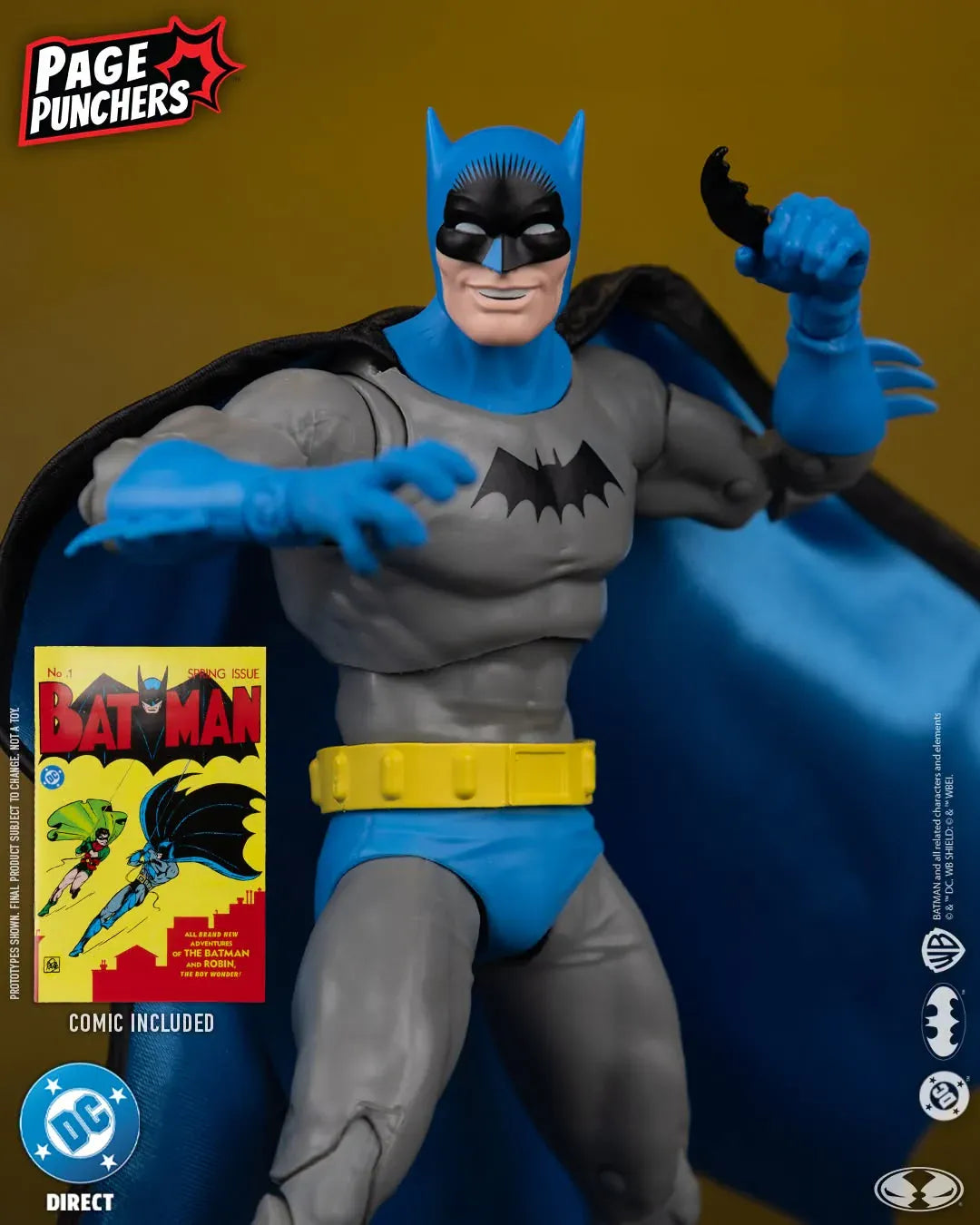 McFarlane Toys DC Page Punchers Batman #1 Batman 7-inch Action Figure with Comic Book