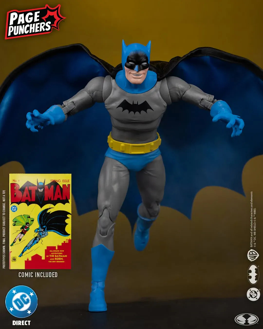 McFarlane Toys DC Page Punchers Batman #1 Batman 7-inch Action Figure with Comic Book