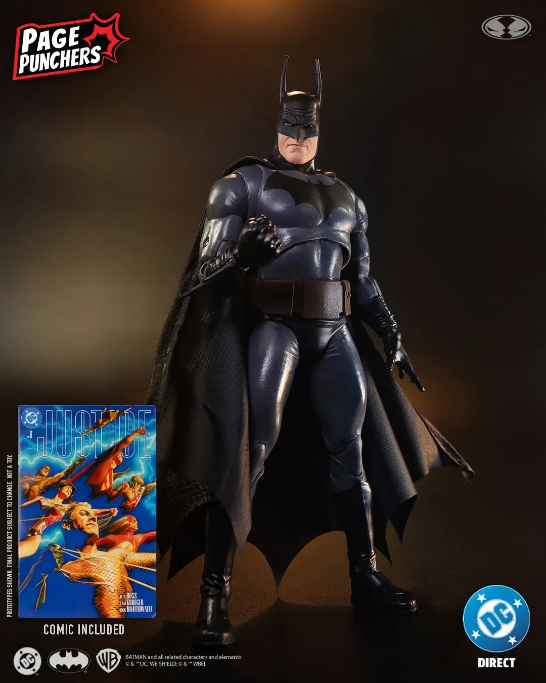 McFarlane Toys DC Page Punchers Justice Batman 7-inch Action Figure with Comic Book