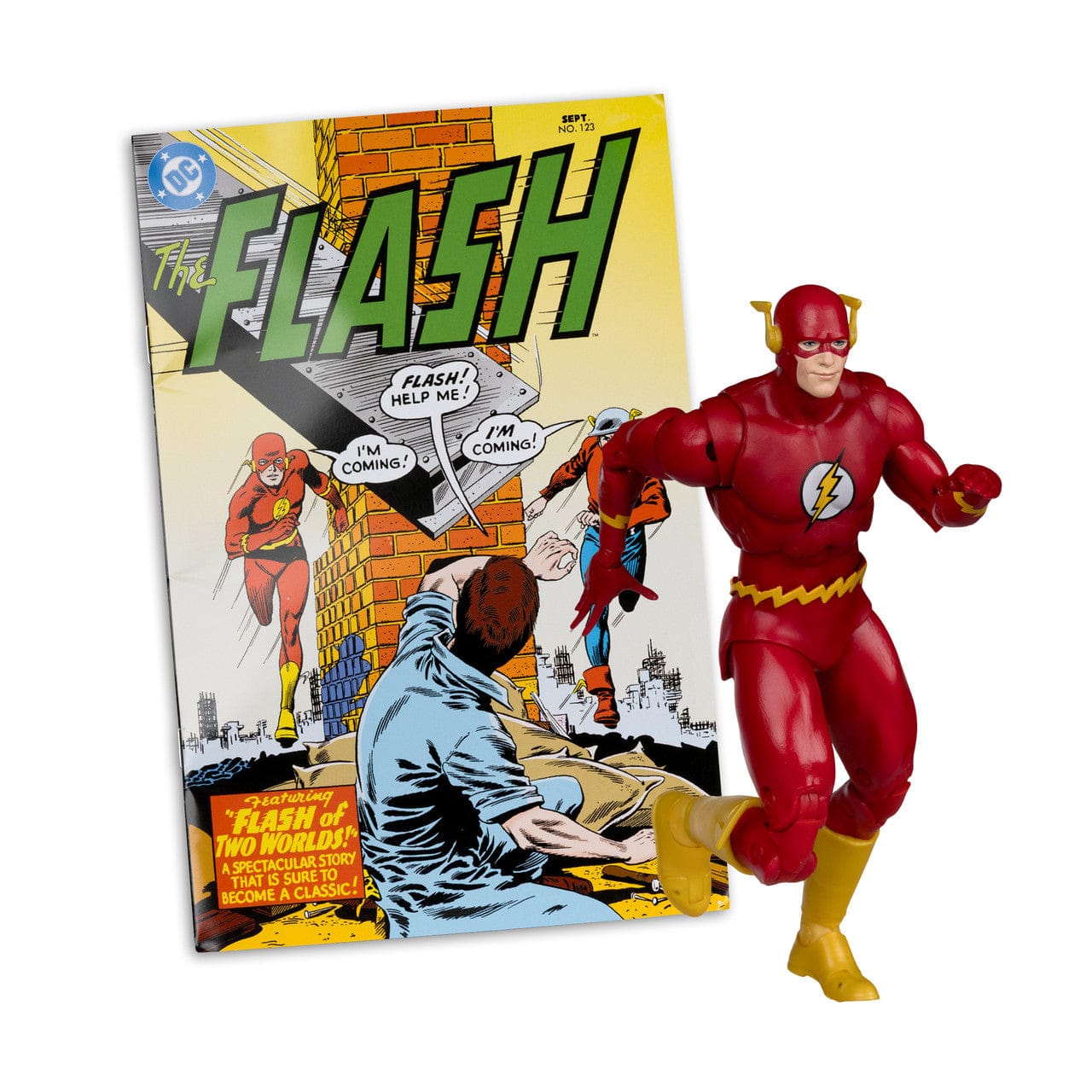 McFarlane Toys DC Page Punchers The Flash Barry Allen 7-inch Action Figure with Comic Book
