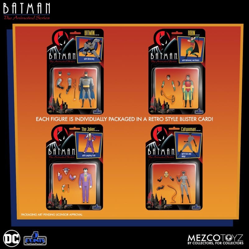 Mezco Toyz 5 Points Batman: The Animated Series Deluxe Set of 4 Action Figures