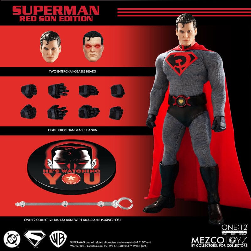 Mezco Toyz One:12 Collective DC Universe Superman Red Son Edition Action Figure