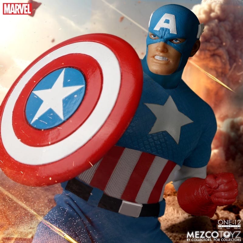 Mezco Toyz One:12 Collective Marvel Universe Captain America (Silver Age Edition) Action Figure