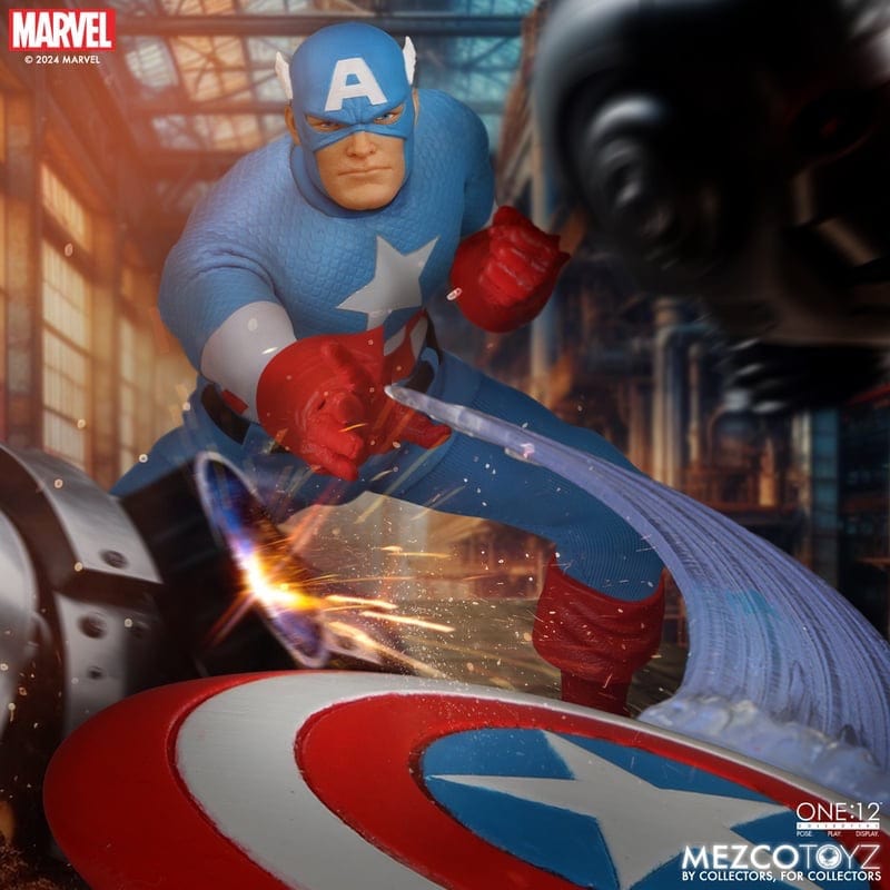 Mezco Toyz One:12 Collective Marvel Universe Captain America (Silver Age Edition) Action Figure