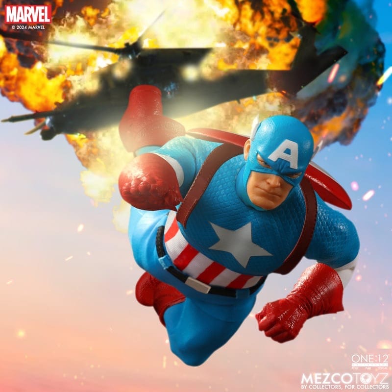 Mezco Toyz One:12 Collective Marvel Universe Captain America (Silver Age Edition) Action Figure