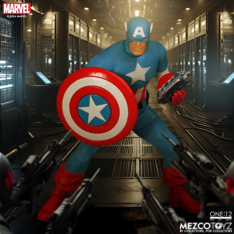 Mezco Toyz One:12 Collective Marvel Universe Captain America (Silver Age Edition) Action Figure