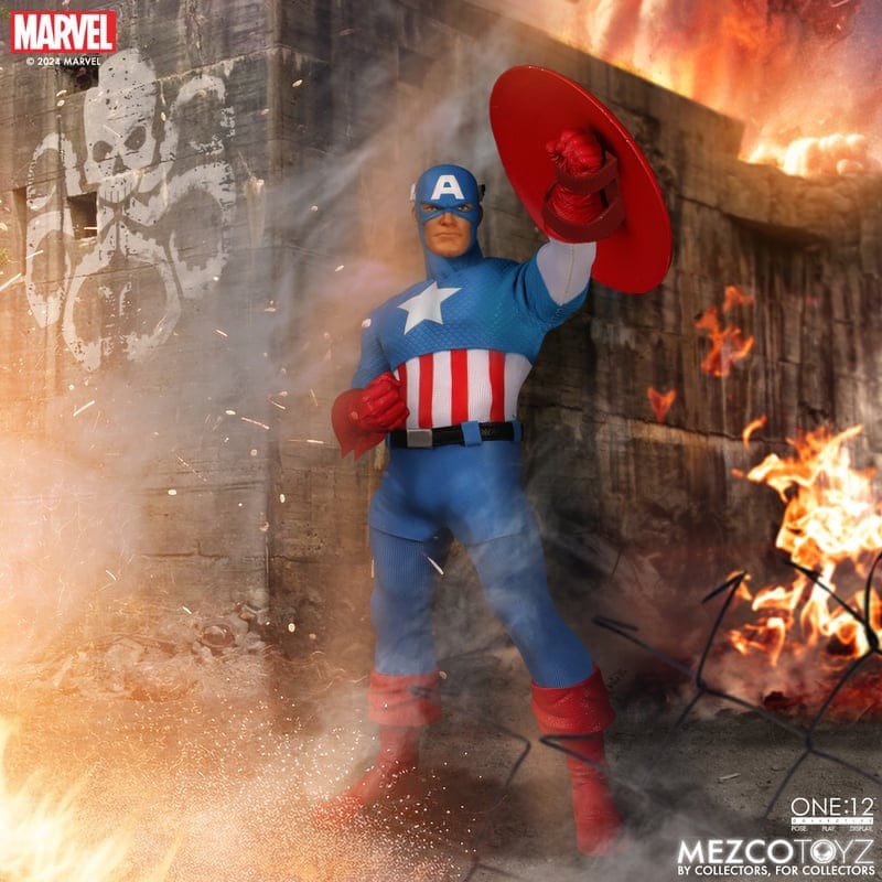 Mezco Toyz One:12 Collective Marvel Universe Captain America (Silver Age Edition) Action Figure