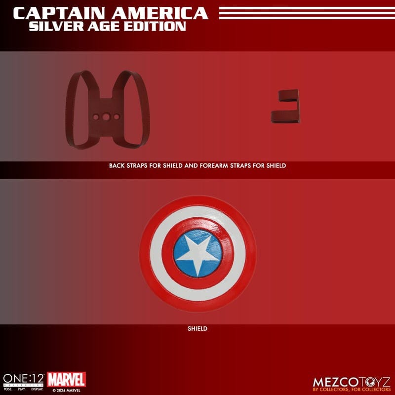 Mezco Toyz One:12 Collective Marvel Universe Captain America (Silver Age Edition) Action Figure