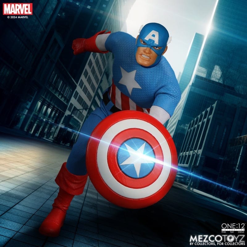 Mezco Toyz One:12 Collective Marvel Universe Captain America (Silver Age Edition) Action Figure