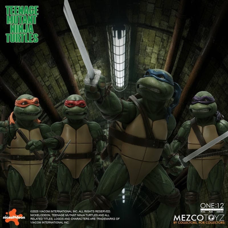 Mezco Toyz One:12 Collective Teenage Mutant Ninja Turtles (1990) Deluxe Boxed Action Figure Set
