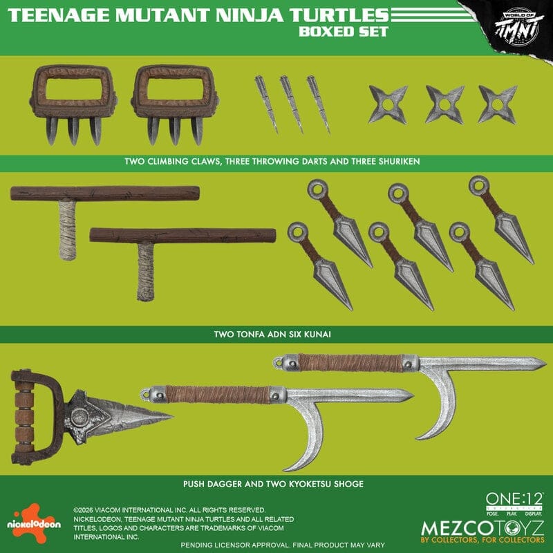 Mezco Toyz One:12 Collective Teenage Mutant Ninja Turtles Boxed Action Figure Set