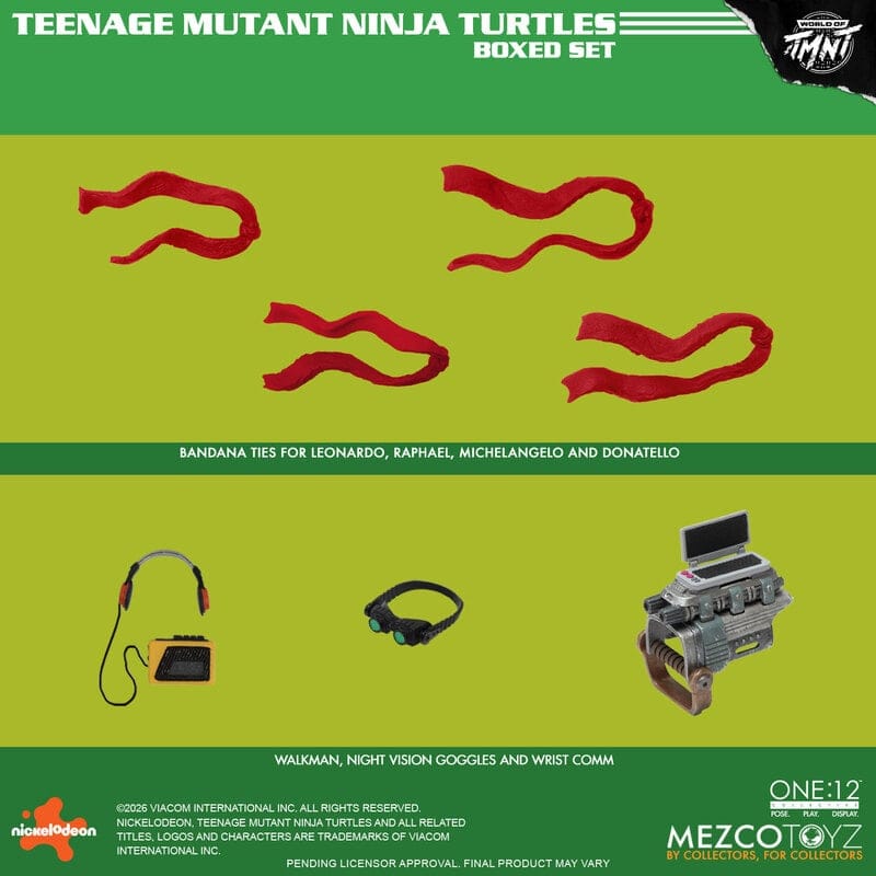 Mezco Toyz One:12 Collective Teenage Mutant Ninja Turtles Boxed Action Figure Set