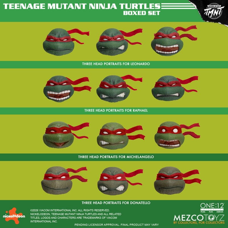 Mezco Toyz One:12 Collective Teenage Mutant Ninja Turtles Boxed Action Figure Set