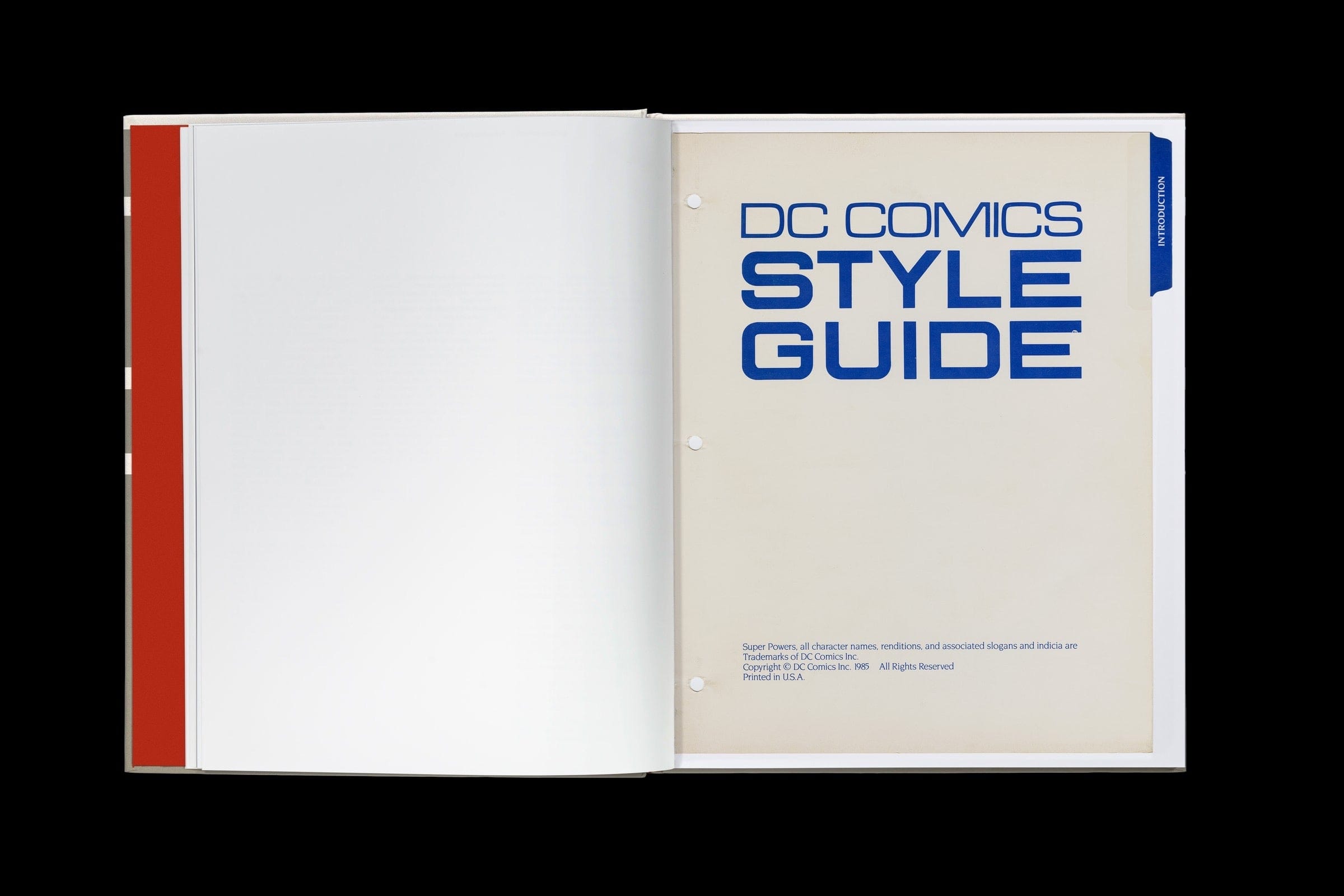 Standards Manual 1982 DC Comics Style Guide