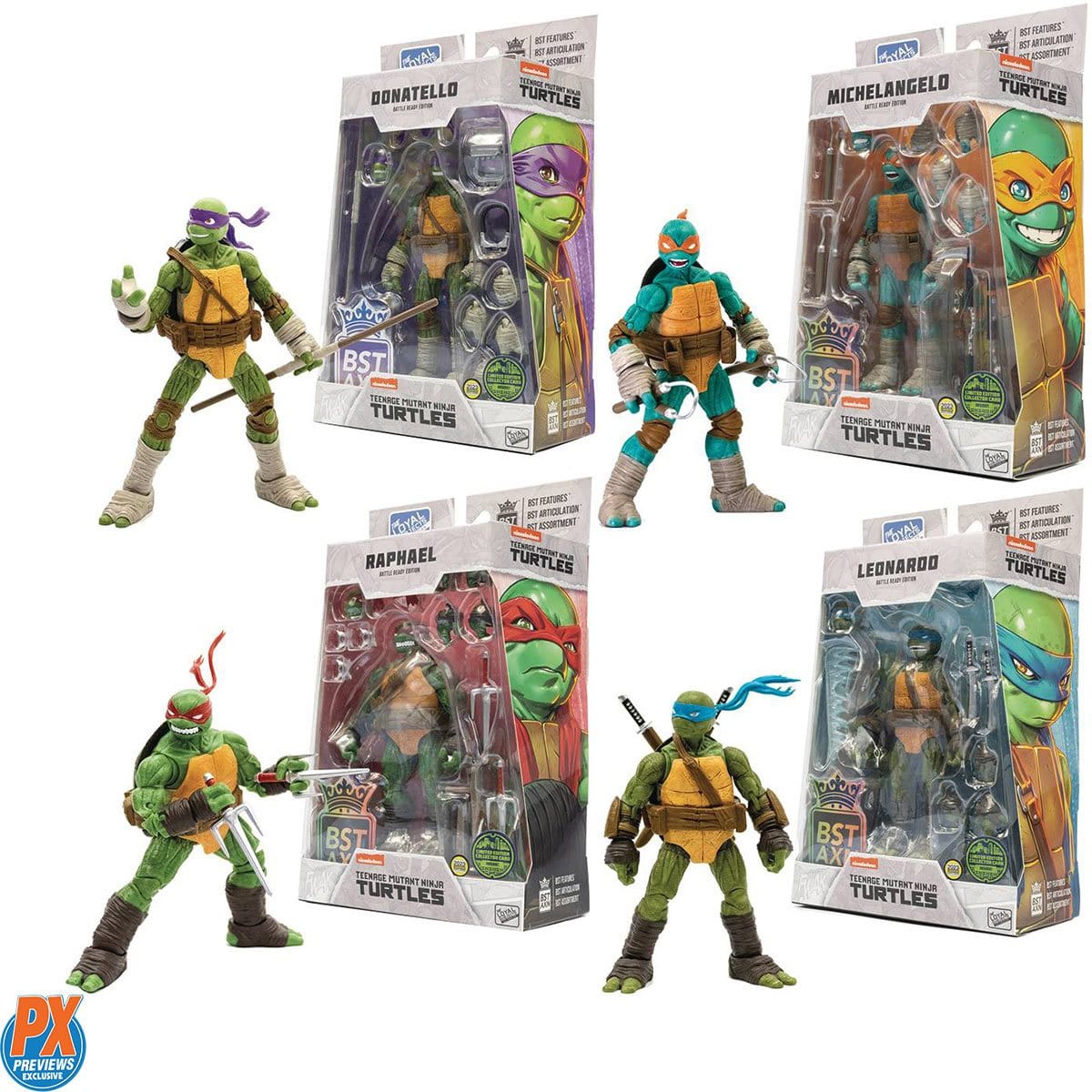 The Loyal Subjects BST AXN Teenage Mutant Ninja Turtles San Diego Comic-Con 2023 Previews Exclusive Action Figure 4-Pack
