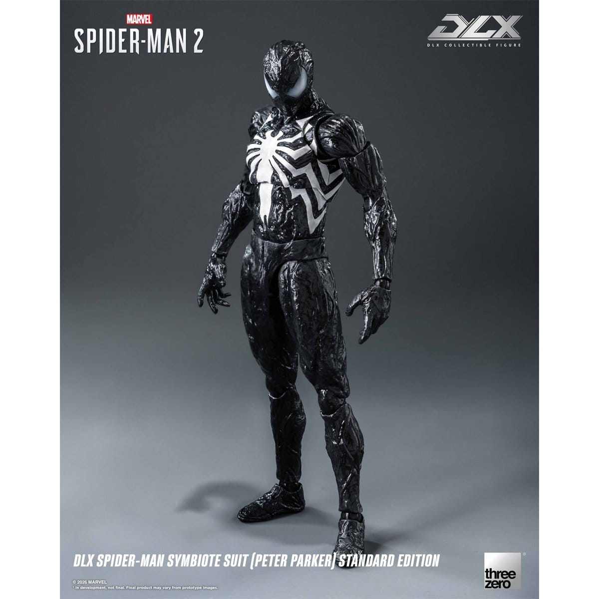 Threezero DLX Marvel's Spider-Man 2 Spider-Man Symbiote Suit (Peter Parker) Standard Edition Action Figure