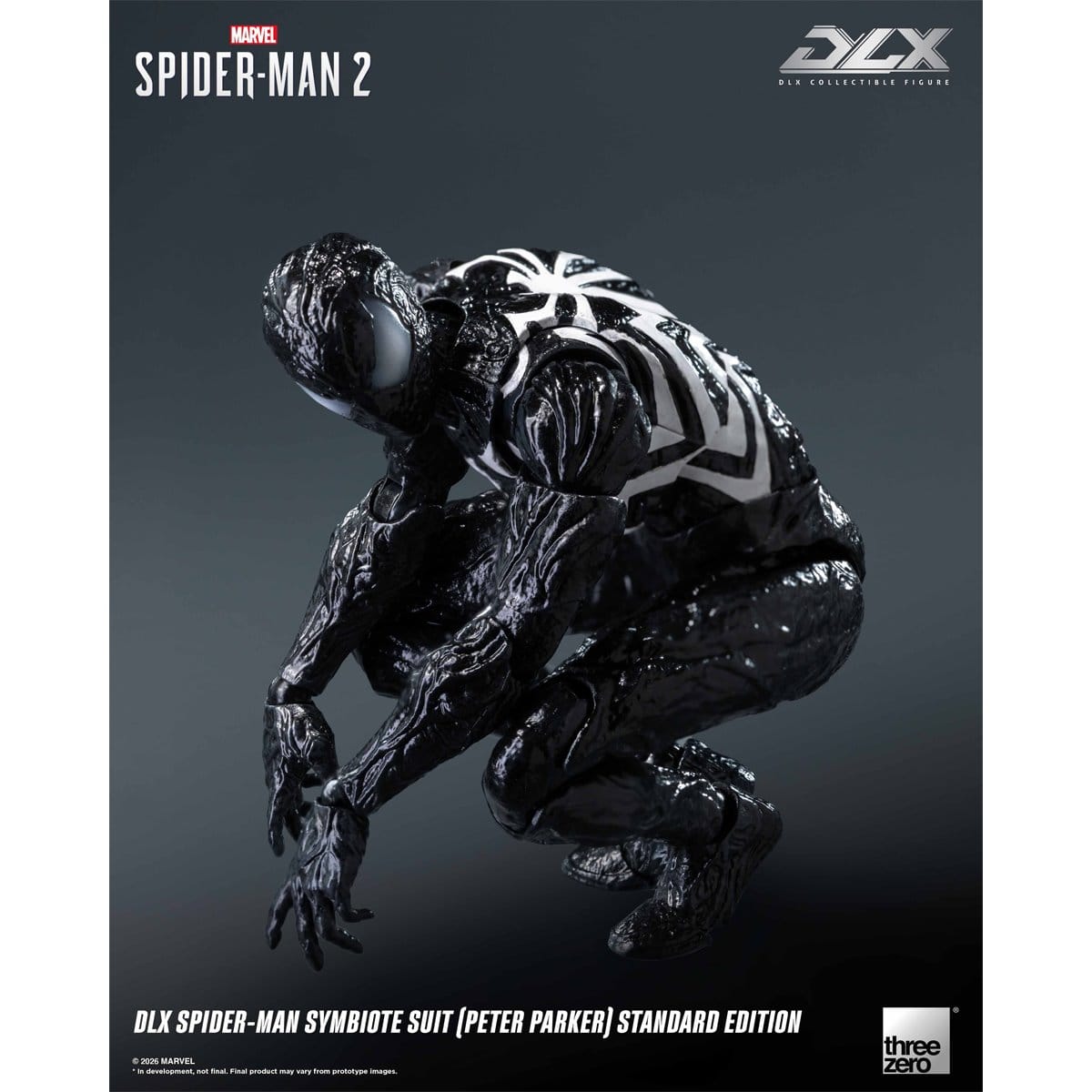 Threezero DLX Marvel's Spider-Man 2 Spider-Man Symbiote Suit (Peter Parker) Standard Edition Action Figure