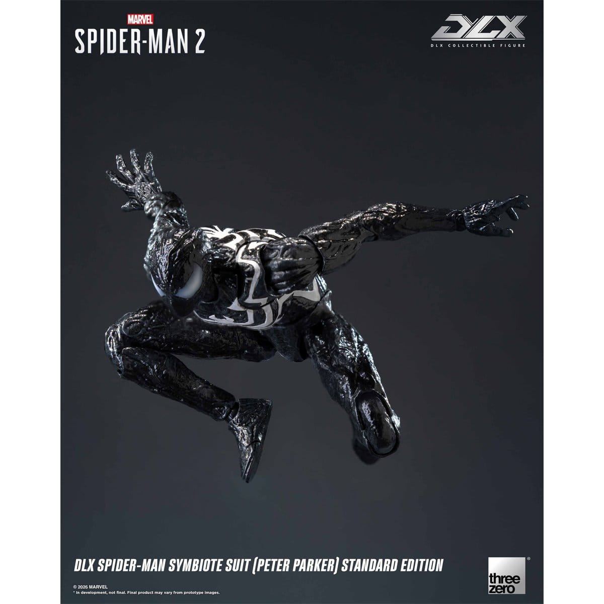 Threezero DLX Marvel's Spider-Man 2 Spider-Man Symbiote Suit (Peter Parker) Standard Edition Action Figure