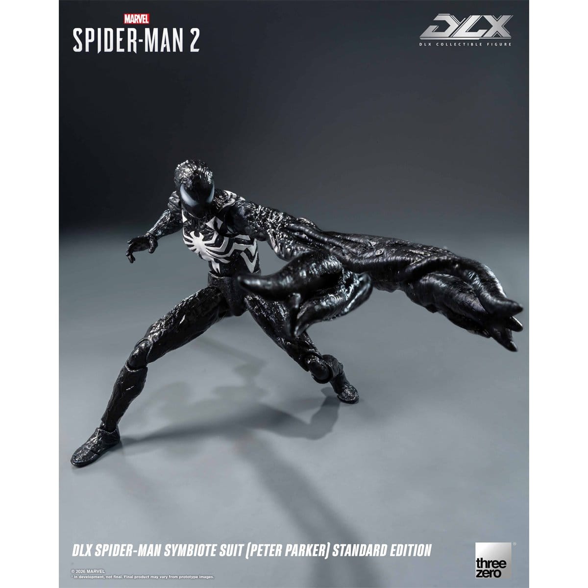 Threezero DLX Marvel's Spider-Man 2 Spider-Man Symbiote Suit (Peter Parker) Standard Edition Action Figure