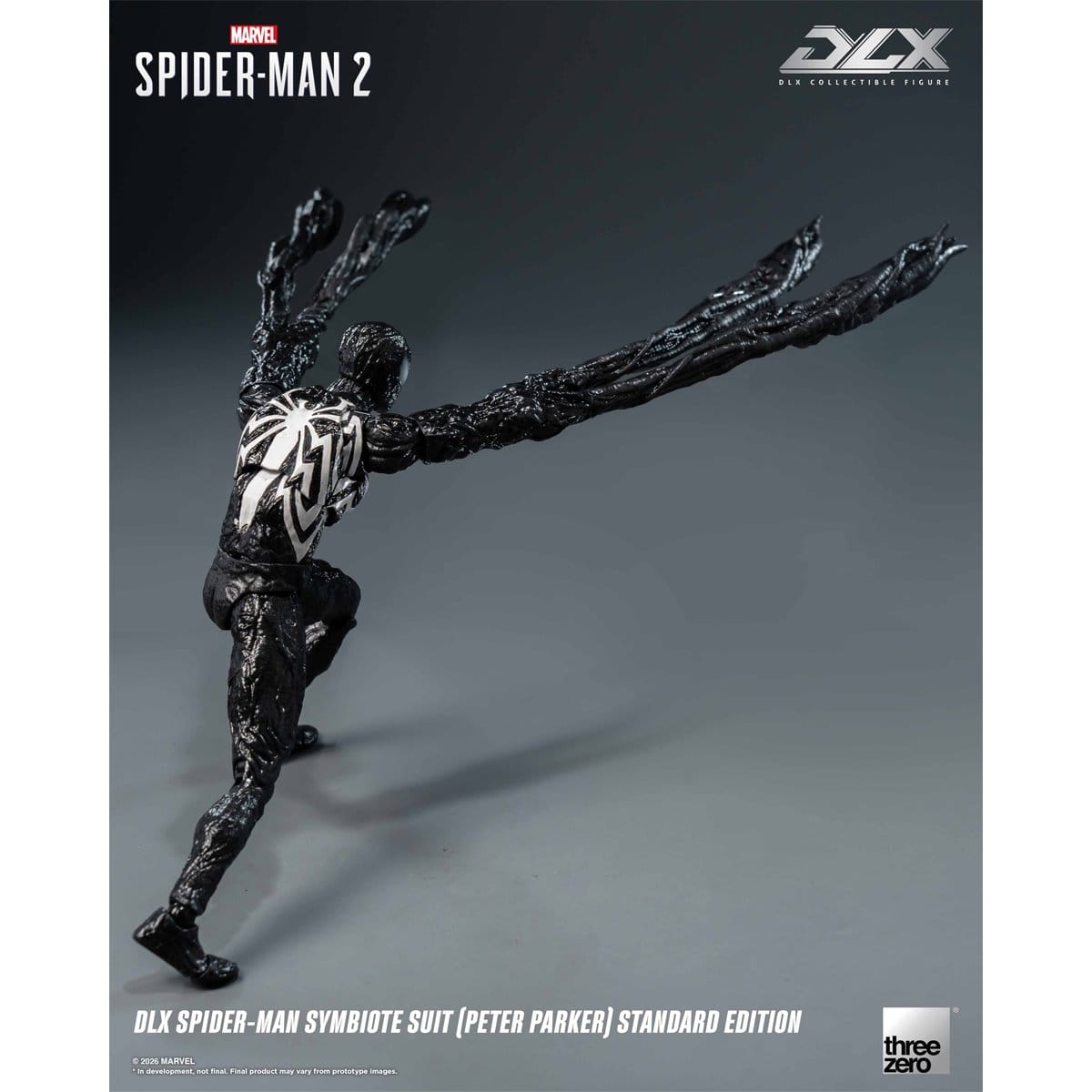 Threezero DLX Marvel's Spider-Man 2 Spider-Man Symbiote Suit (Peter Parker) Standard Edition Action Figure