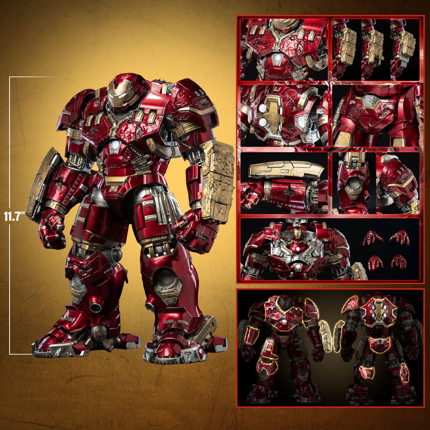 Threezero DLX Marvel Studios: The Infinity Saga Iron Man Mark 44 "Hulkbuster" (Battle Damaged) Action Figure