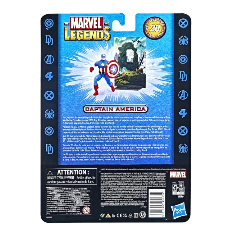 Hasbro Marvel Legends Series 20th Anniversary Captain America Action Figure