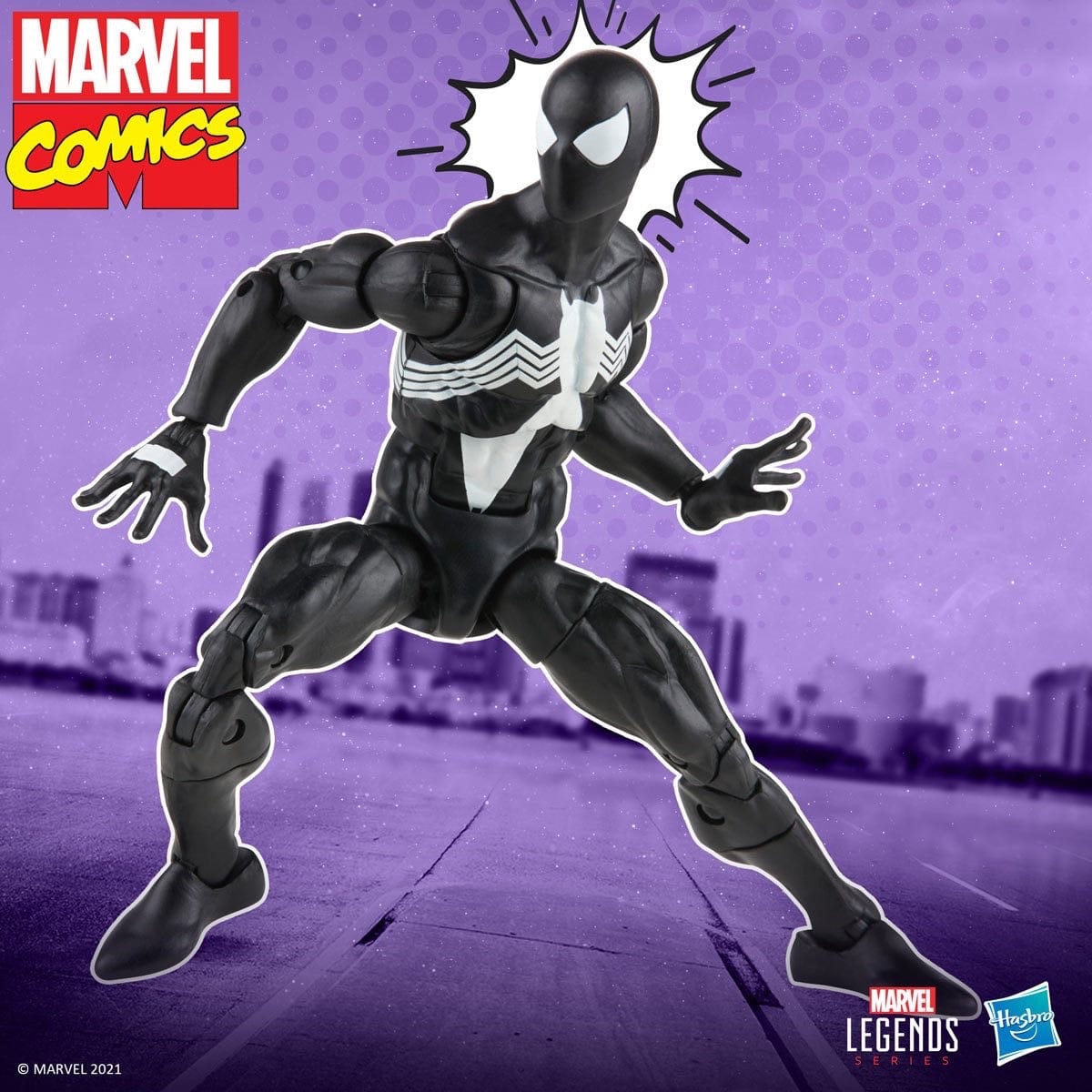 Hasbro Marvel Legends Series Retro Spider-Man Symbiote Spider-Man Action Figure