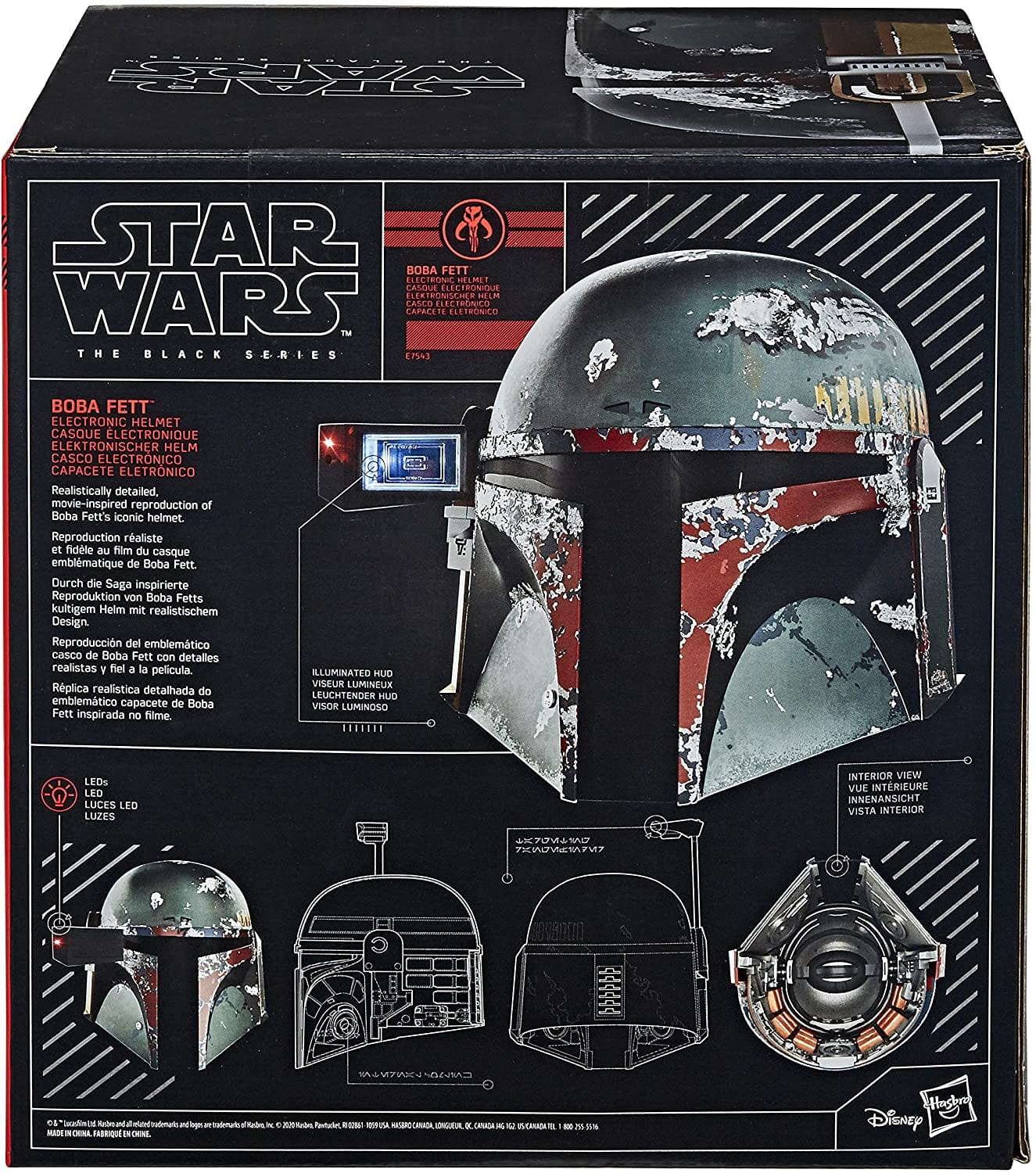 Hasbro Star Wars The Black Series Boba Fett Premium Electronic Helmet