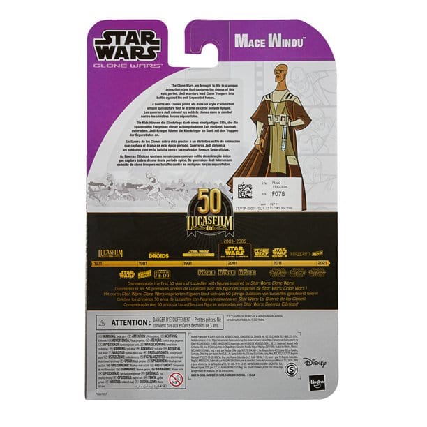 Hasbro Star Wars The Black Series Star Wars: Clone Wars Mace Windu Action Figure
