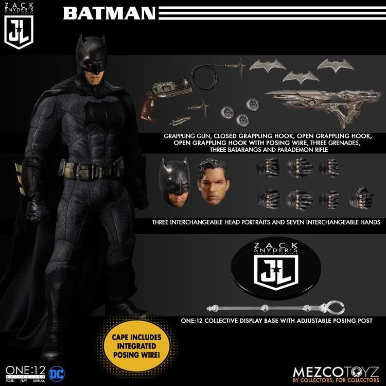 Mezco Toyz One:12 Collective DC Universe Zack Snyder's Justice League Deluxe Steel Boxed Action Figure Set