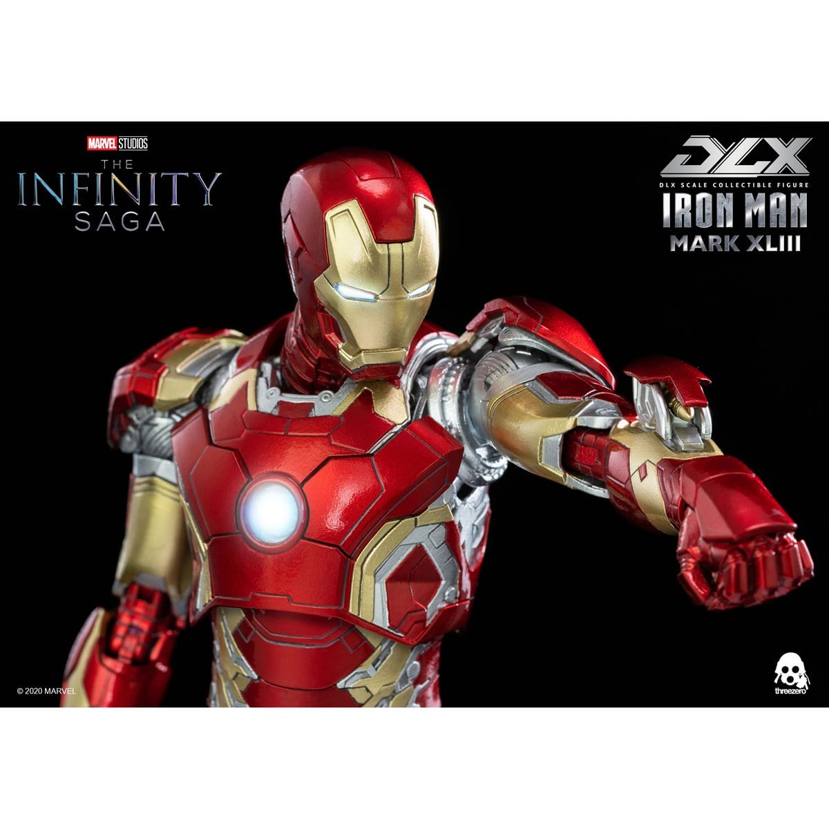 Threezero DLX Avengers: Infinity Saga Iron Man Mark 43 1/12 Scale Action Figure