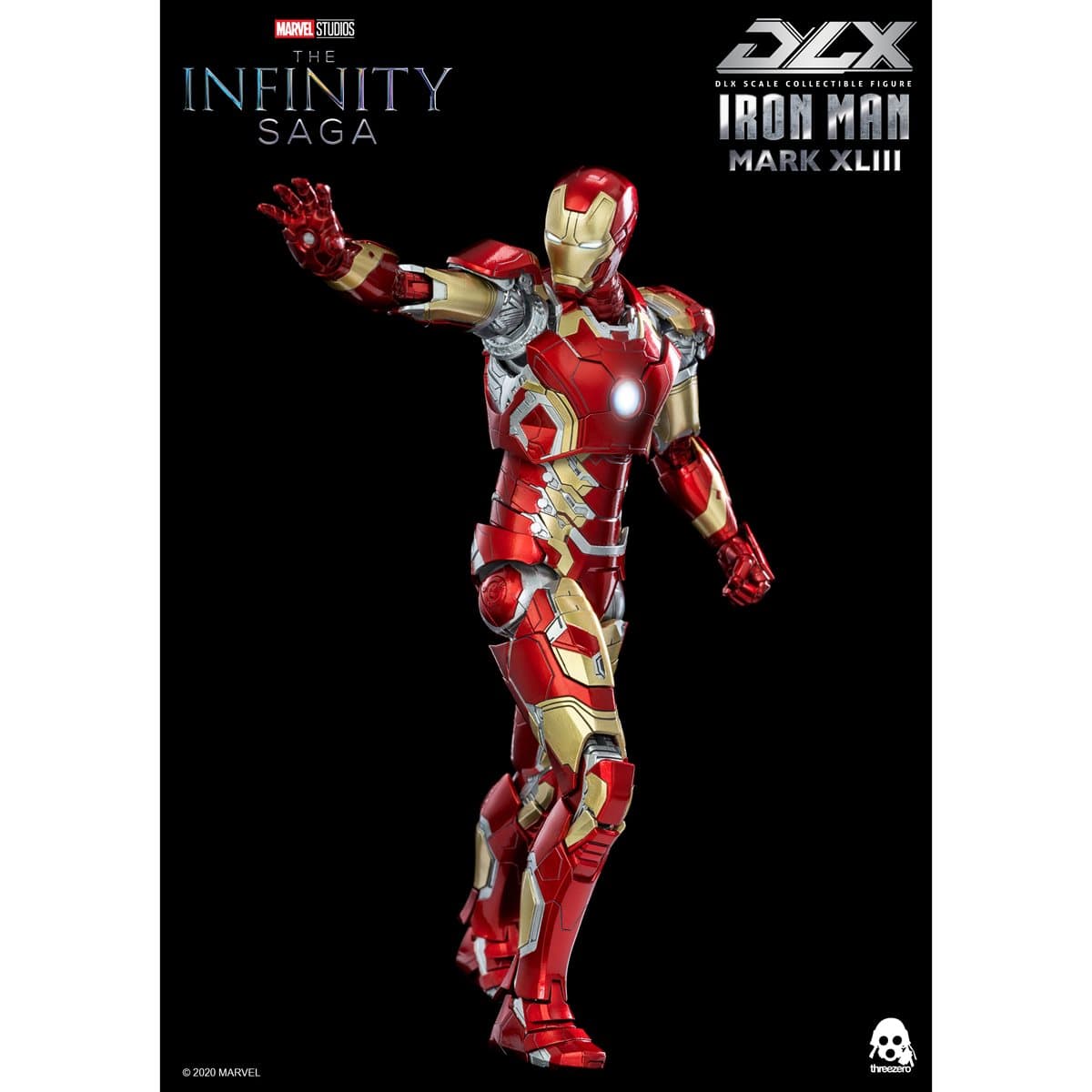 Threezero DLX Avengers: Infinity Saga Iron Man Mark 43 1/12 Scale Action Figure