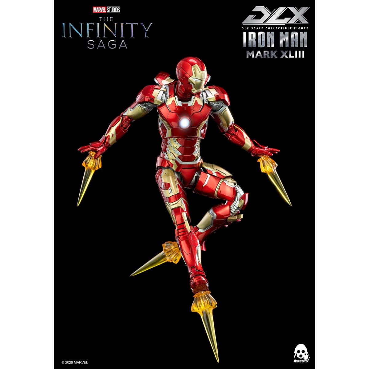 Threezero DLX Avengers: Infinity Saga Iron Man Mark 43 1/12 Scale Action Figure