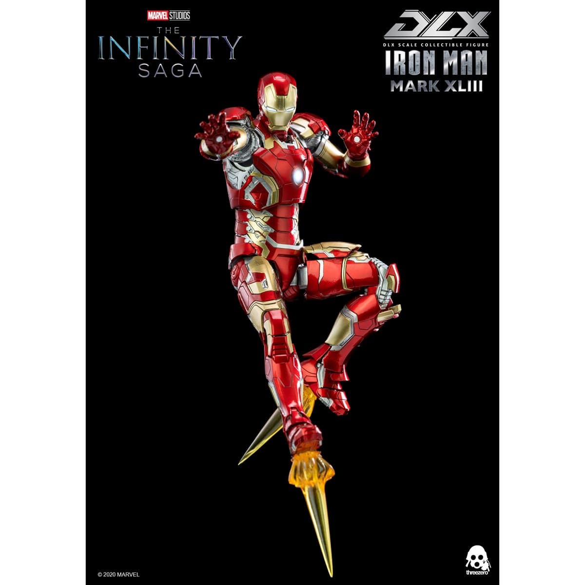 Threezero DLX Avengers: Infinity Saga Iron Man Mark 43 1/12 Scale Action Figure