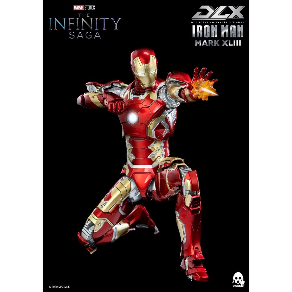 Threezero DLX Avengers: Infinity Saga Iron Man Mark 43 1/12 Scale Action Figure