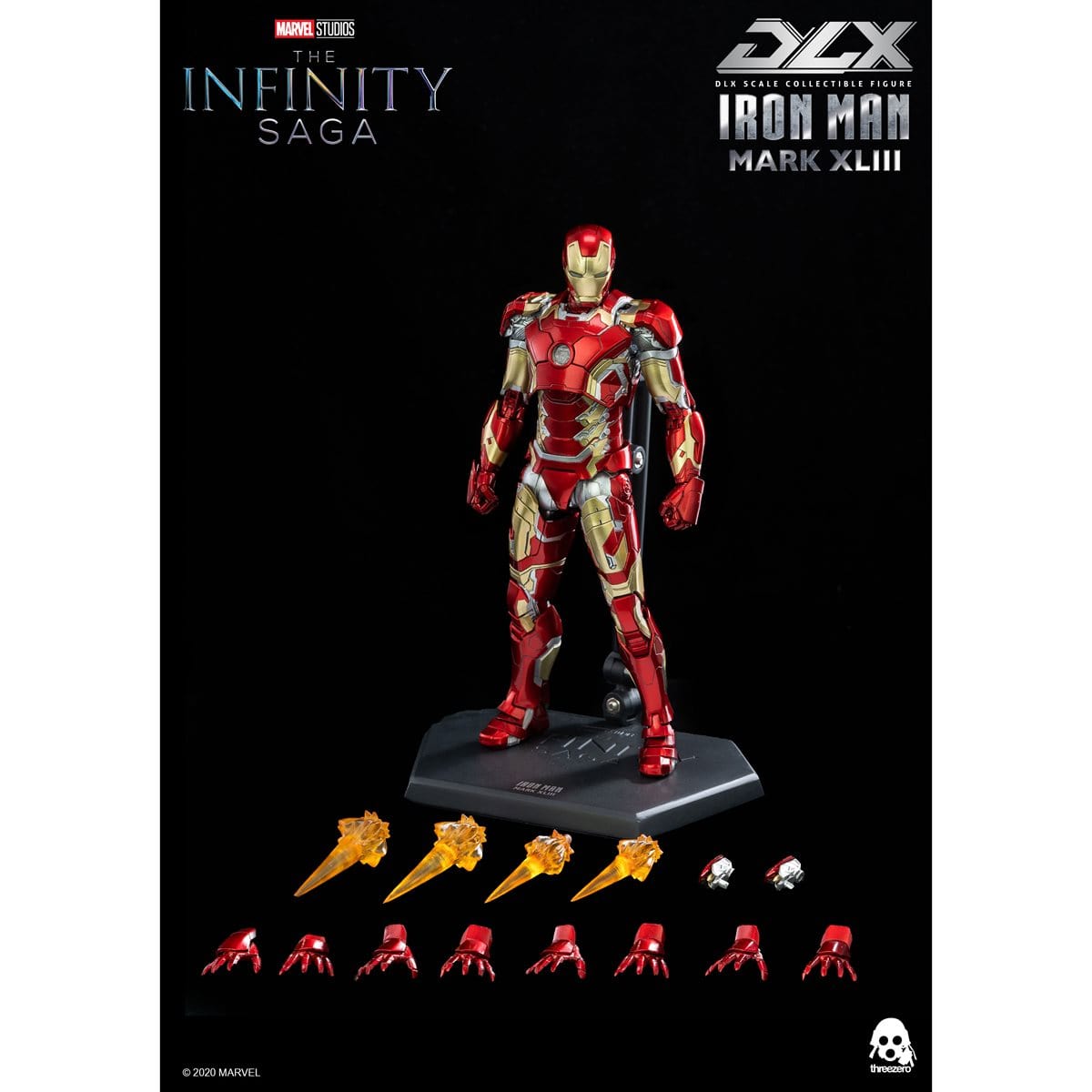 Threezero DLX Avengers: Infinity Saga Iron Man Mark 43 1/12 Scale Action Figure