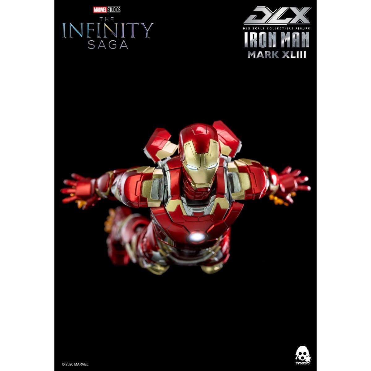 Threezero DLX Avengers: Infinity Saga Iron Man Mark 43 1/12 Scale Action Figure