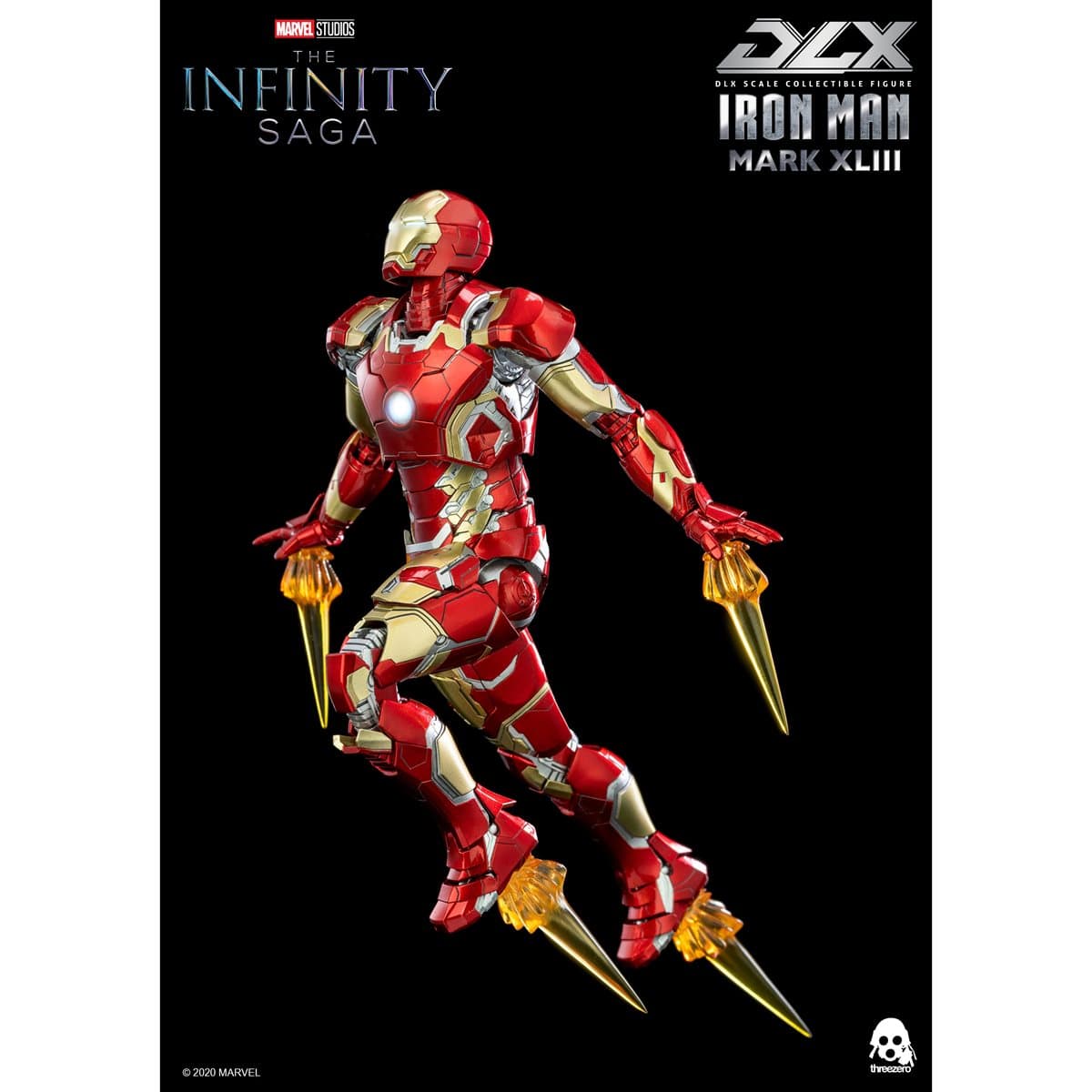 Threezero DLX Avengers: Infinity Saga Iron Man Mark 43 1/12 Scale Action Figure