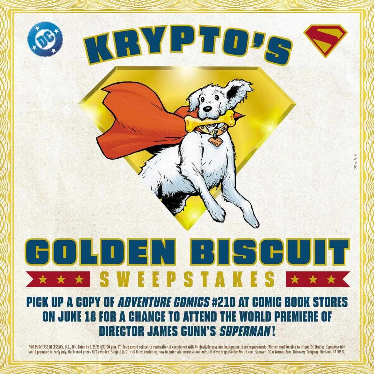 “Krypto’s Golden Biscuit” Sweepstakes