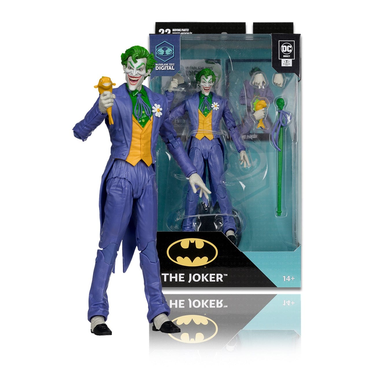 DC Direct The Joker (The Silver Age) Action Figure with McFarlane Toys Digital Collectible