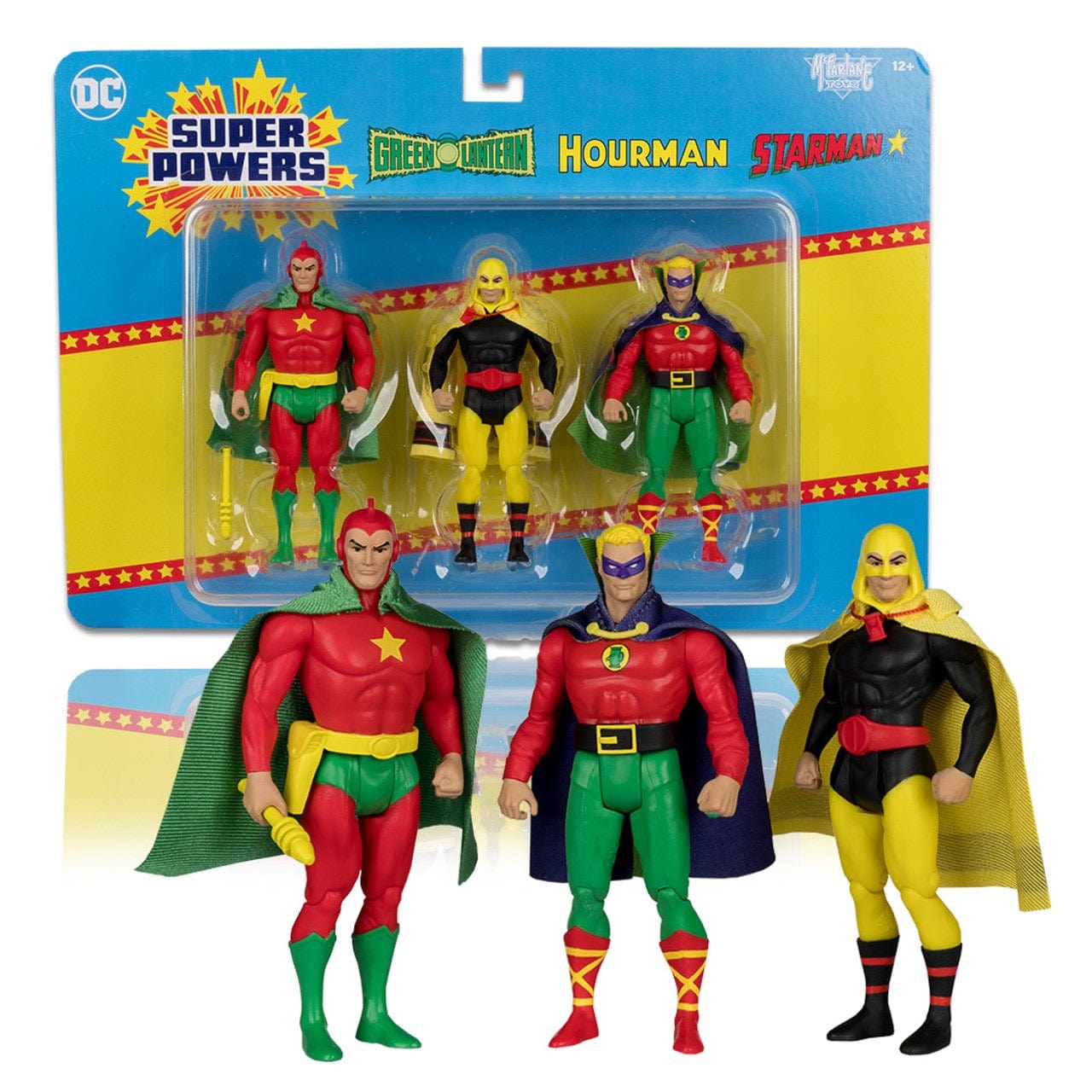 DC Super Powers Green Lantern Hourman Starman 4.5-inch Action Figure 3-Pack