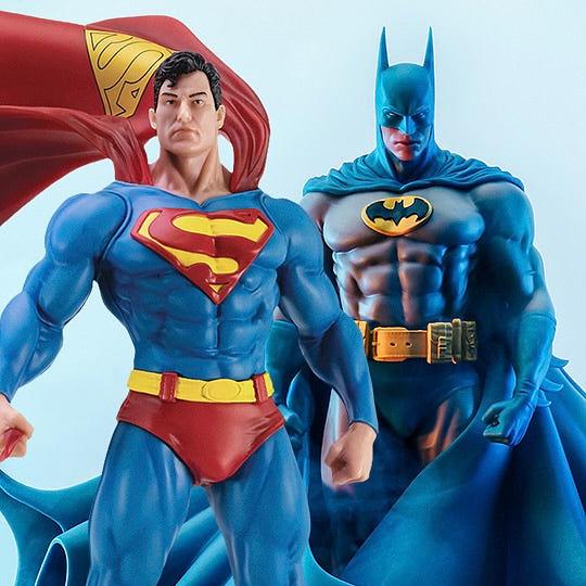 DC Heroes Batman & Superman Classic Version 1:8 Scale Statues