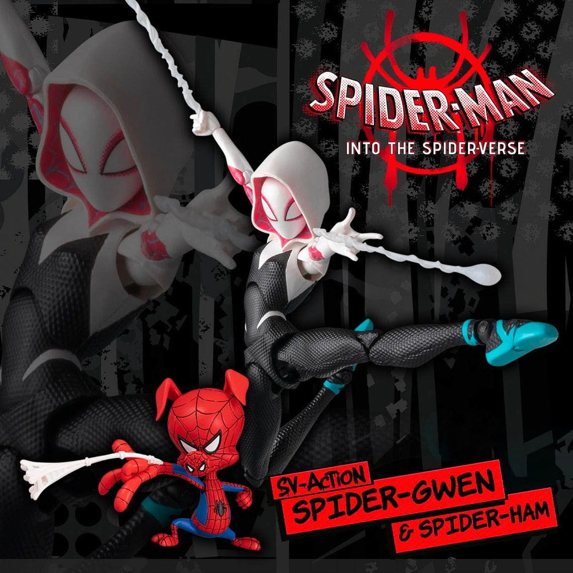 SV-Action Spider-Man: Into the Spider-Verse Spider-Gwen & Spider-Ham Action Figure Set