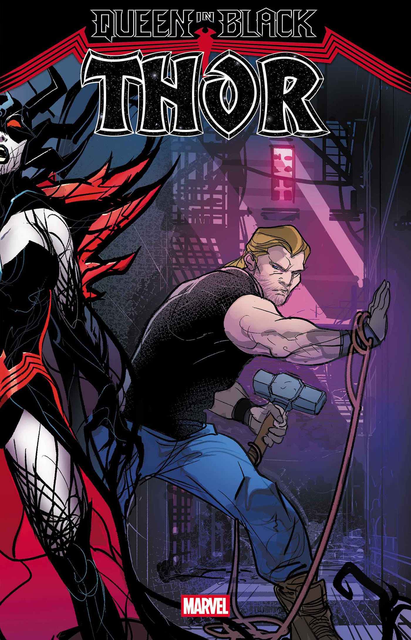 Queen In Black: Thor #1 Main Cover Pasqual Ferry