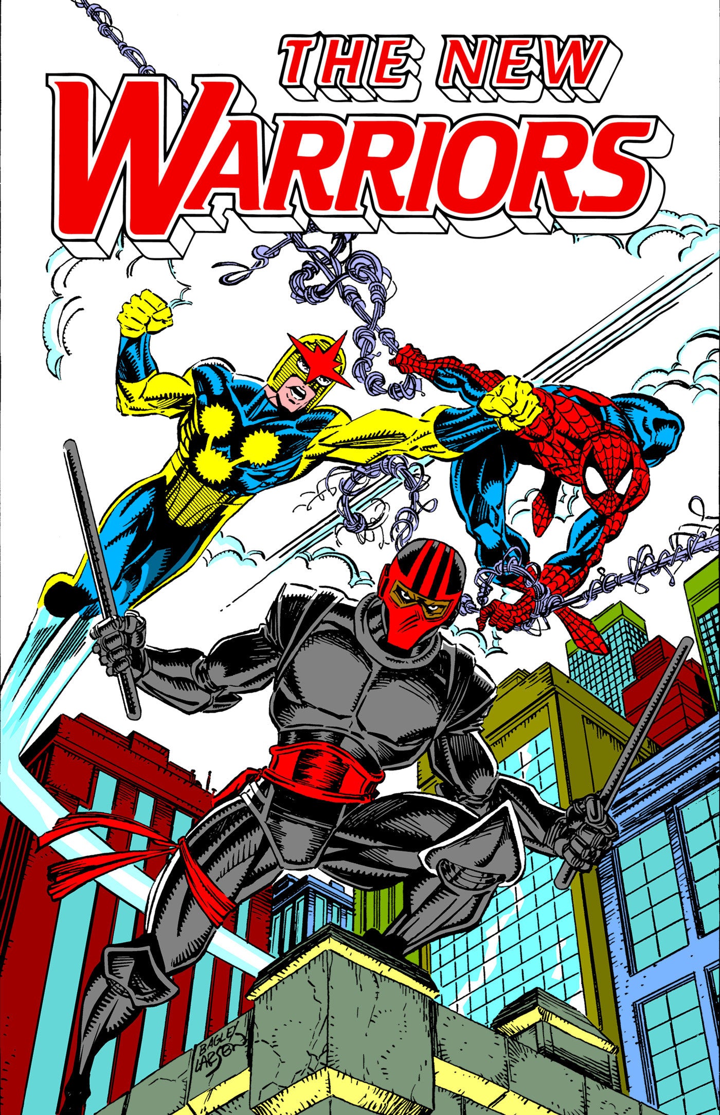 New Warriors: Nova & Night Thrasher Omnibus Mark Bagley Cover (Direct Market Edition)