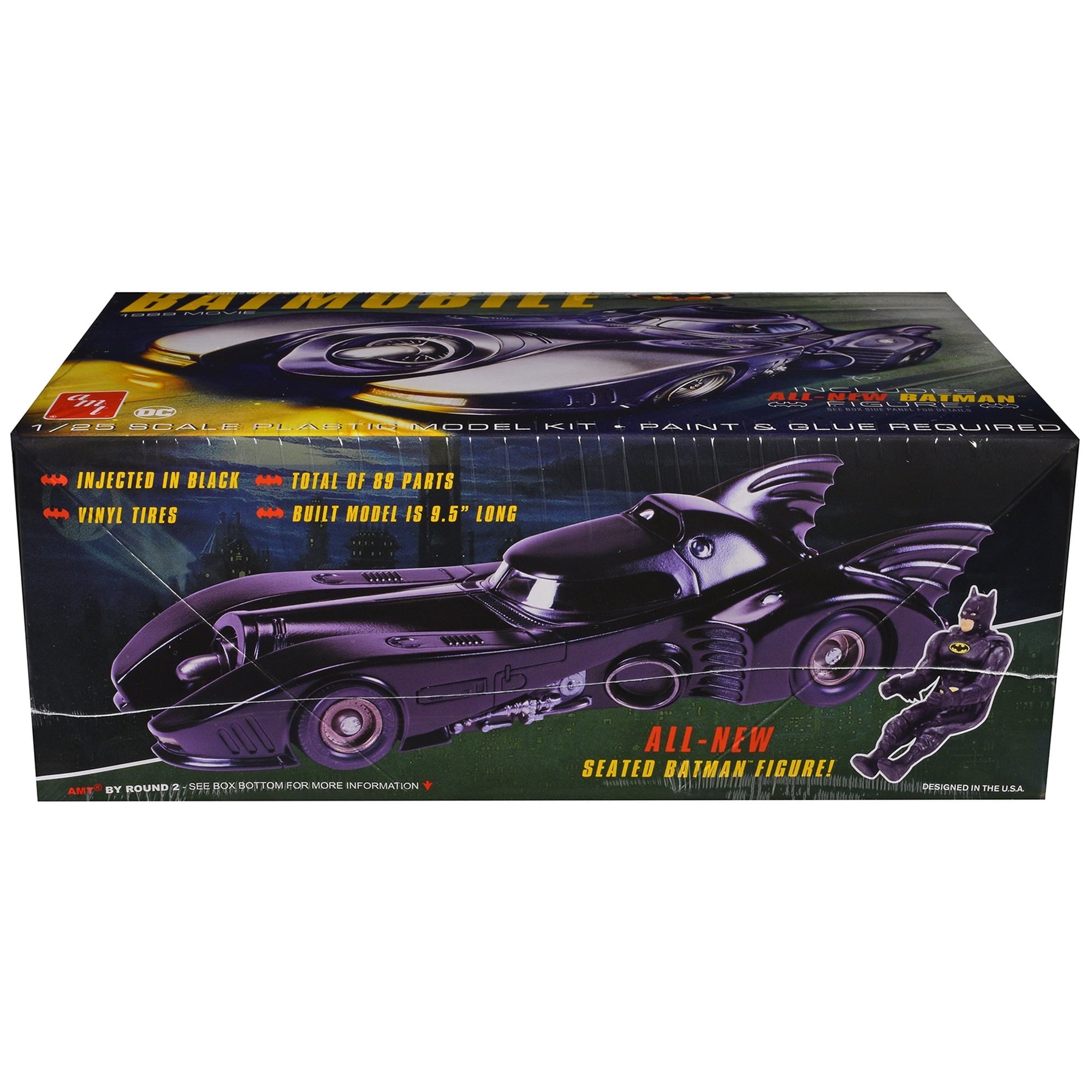 AMT Batman 1989 Batmobile with Seated Batman Figure 1:25 Scale Model Kit