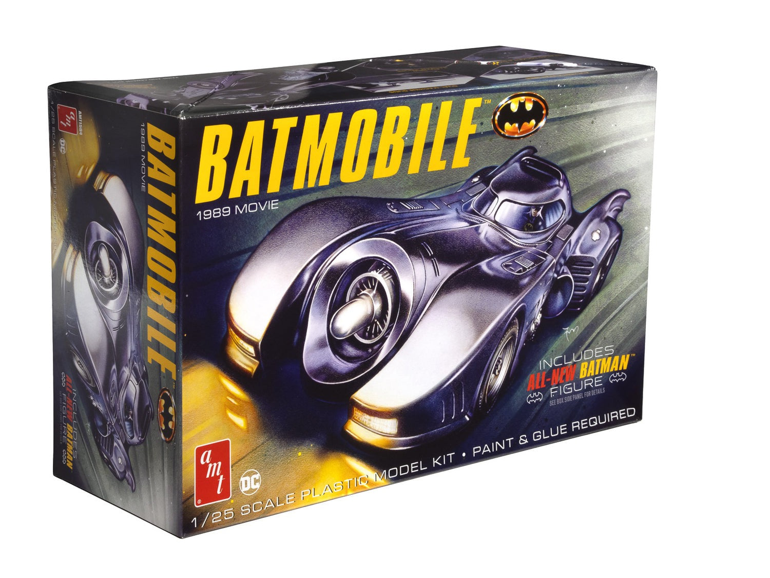 AMT Batman 1989 Batmobile with Seated Batman Figure 1:25 Scale Model Kit