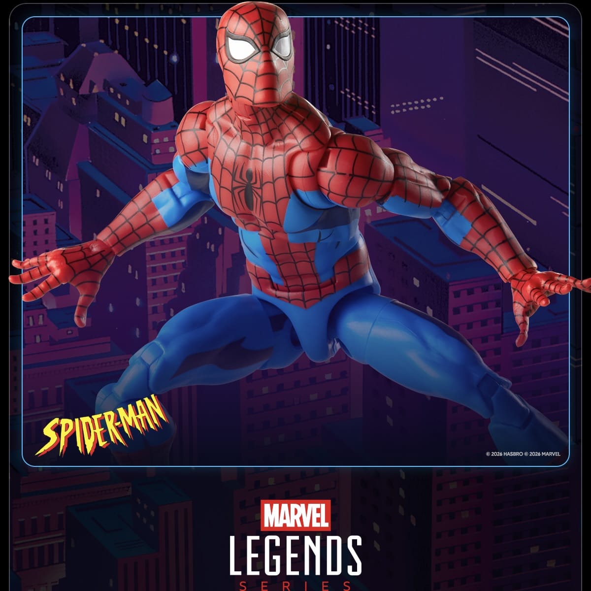Marvel Legends Series Retro Collection Spider-Man (Cel Shaded) Action Figure