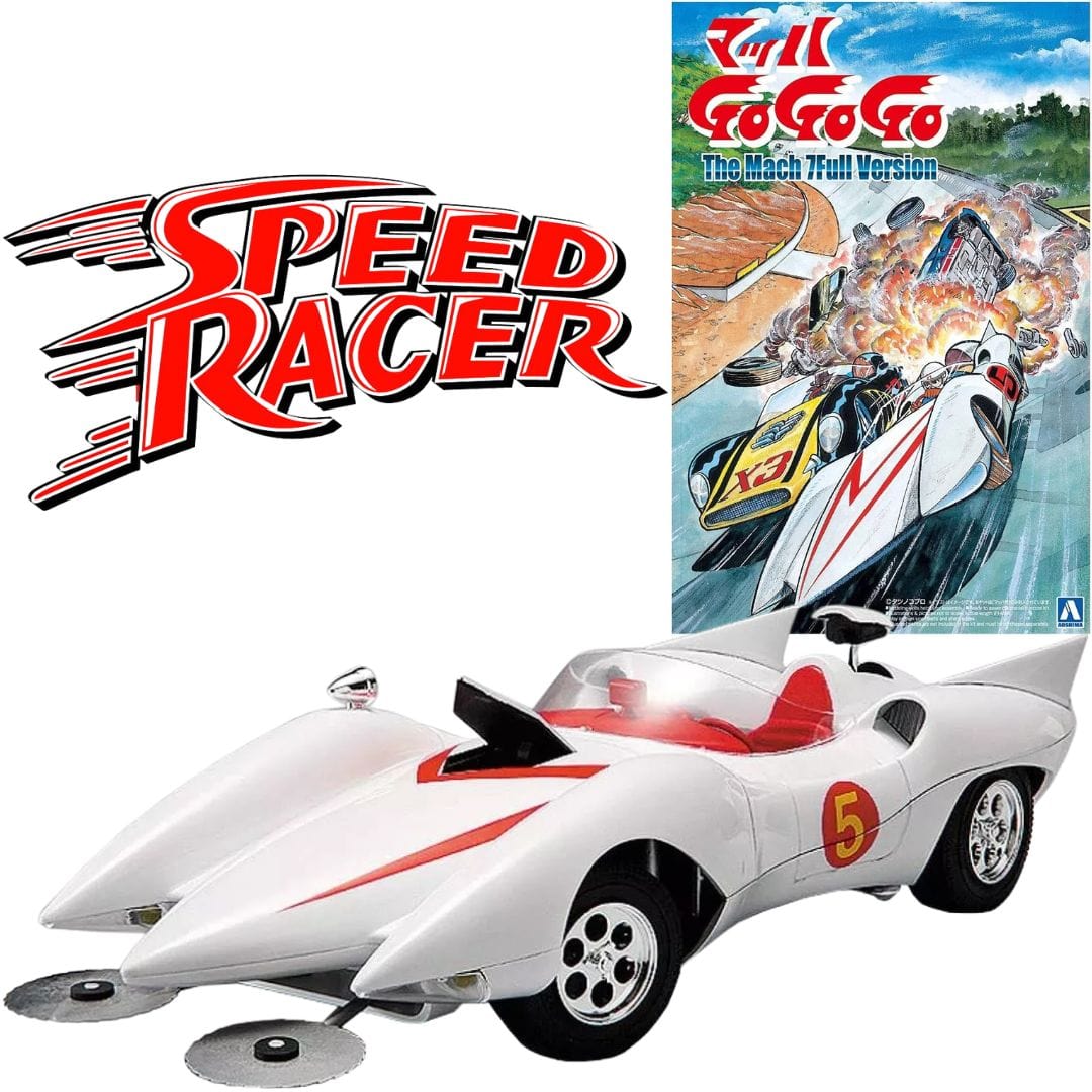 Aoshima Bunka Kyozai Co. Speed Racer Mach 7 Full Version 1:24 Scale Model Kit