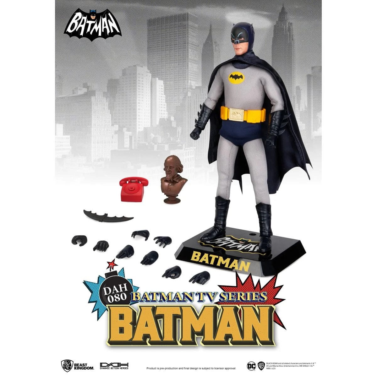 Beast Kingdom Dynamic 8ction Heroes DAH-080 Batman TV Series Batman Action Figure